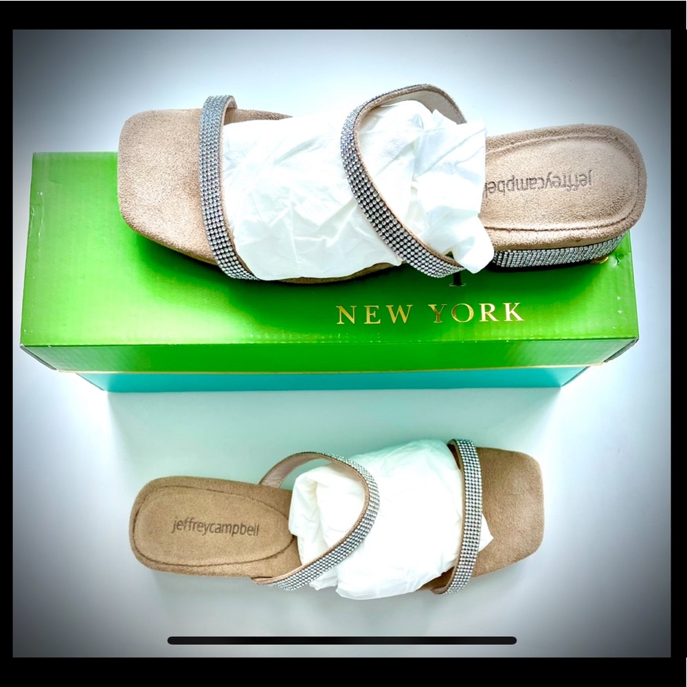Jeffrey Campbell Blinged out Nude Sandal